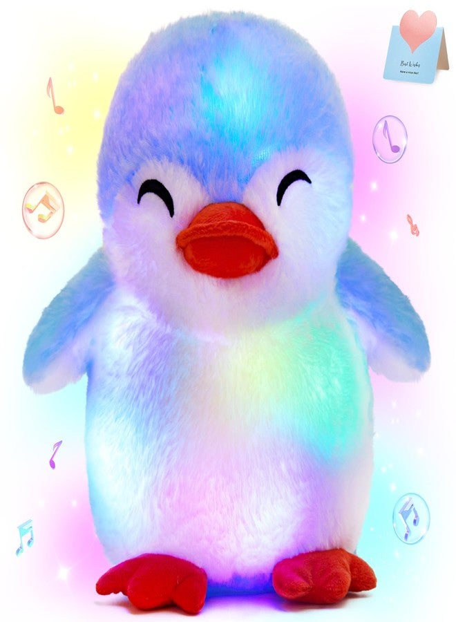 Glow Guards 12'' Musical Light up Penguin Stuffed Animal,Soft Penguin Plush Toy with LED Night Lights &Nursery Songs,Birthday Children's Day Hoilday Gift for Toddler Kids - Image 1